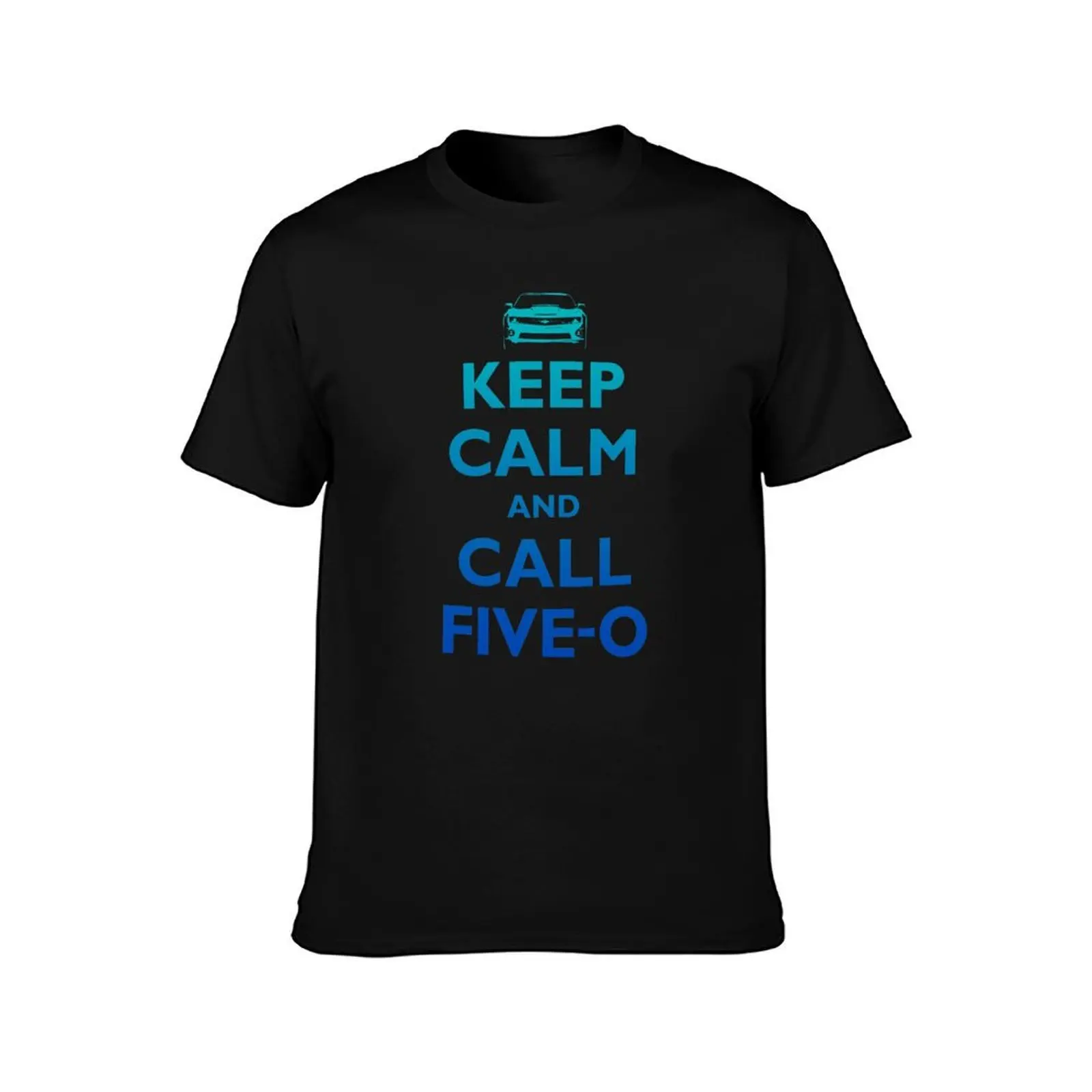 Keep Calm and Call Five-O (Sea Grad) T-Shirt Casual Fashion Print Tee Top