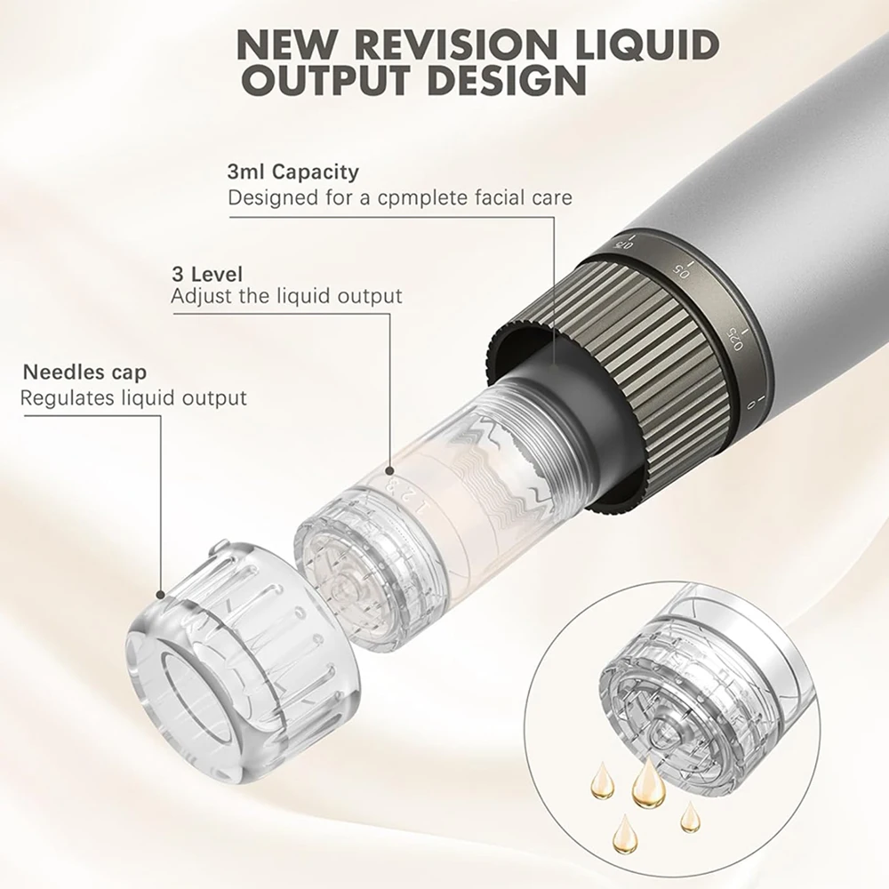 Aplicador de soro Hydra.Pen H3, Caneta Microneedling, Dispositivo de beleza para uso doméstico para crescimento e cuidados com a pele, cartuchos