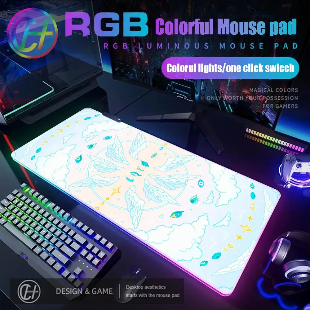 Dreamy Starry Sky Mouse PadLarge Gaming Non-slip LaptopTablet Gamer Keyboard TableCushion Mat Mini PC Playmat