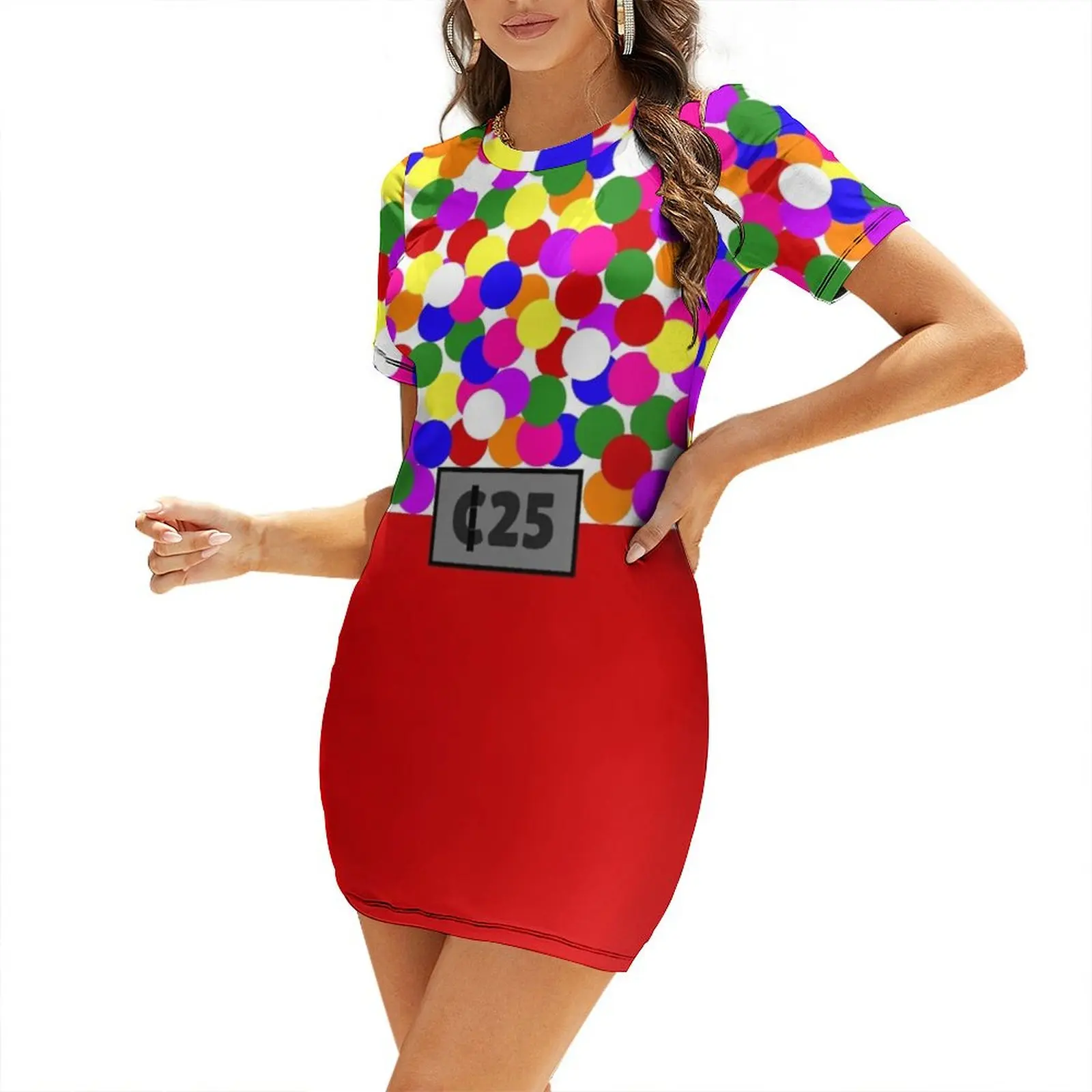 

Gumball Machine Short-Sleeved Dress summer clothes for women Summer women's clothing ceremony dresses luxury dresses Dress