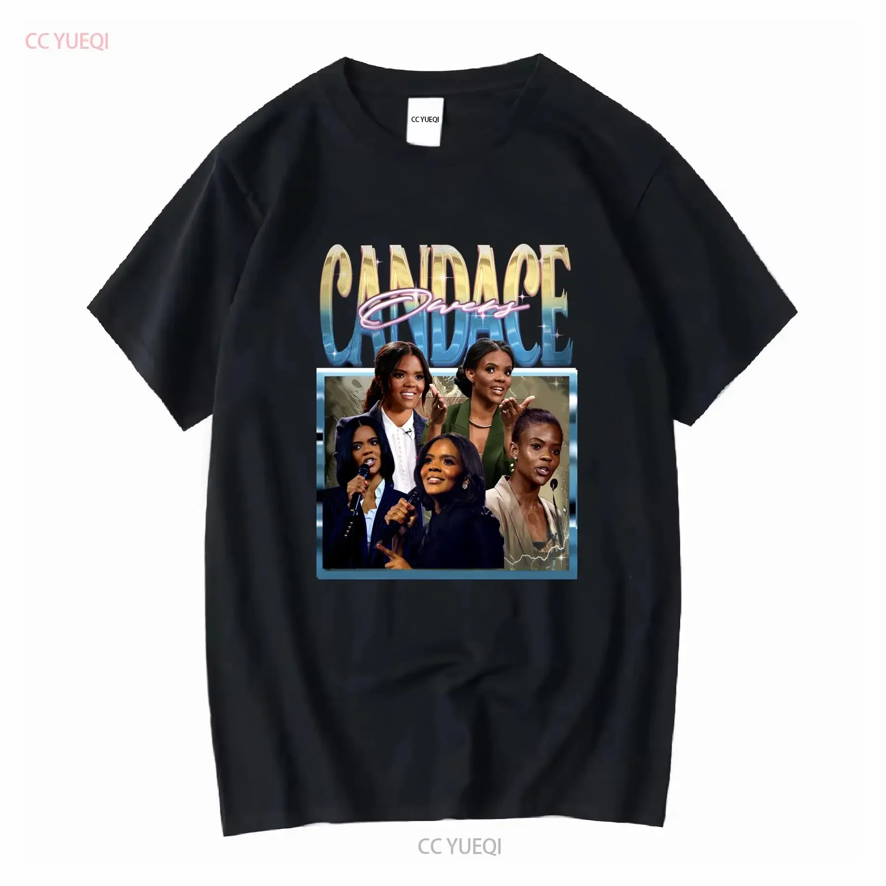 CANDACE OWENS T shirt Vintage Retro C vintage Washed Soft Unisex Versatile Casual Stretched homme fashion Top For Everyday Wear
