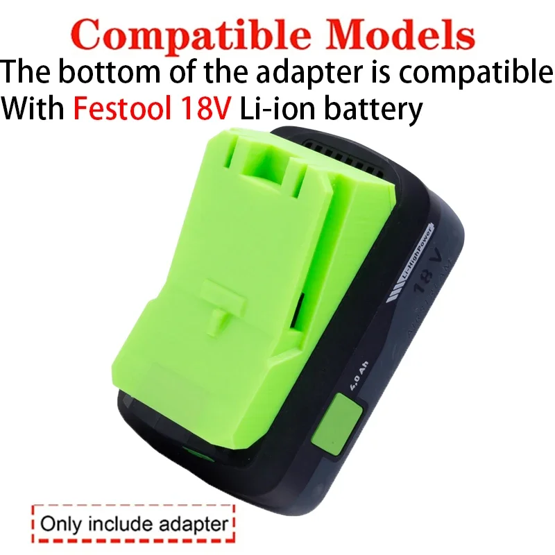 Adapter/Converter for Stacyc Style Bike Li-Ion Tools to Festool 18V AIRSTREAM Li-Ion Battery Adapter Power Tool Accessories