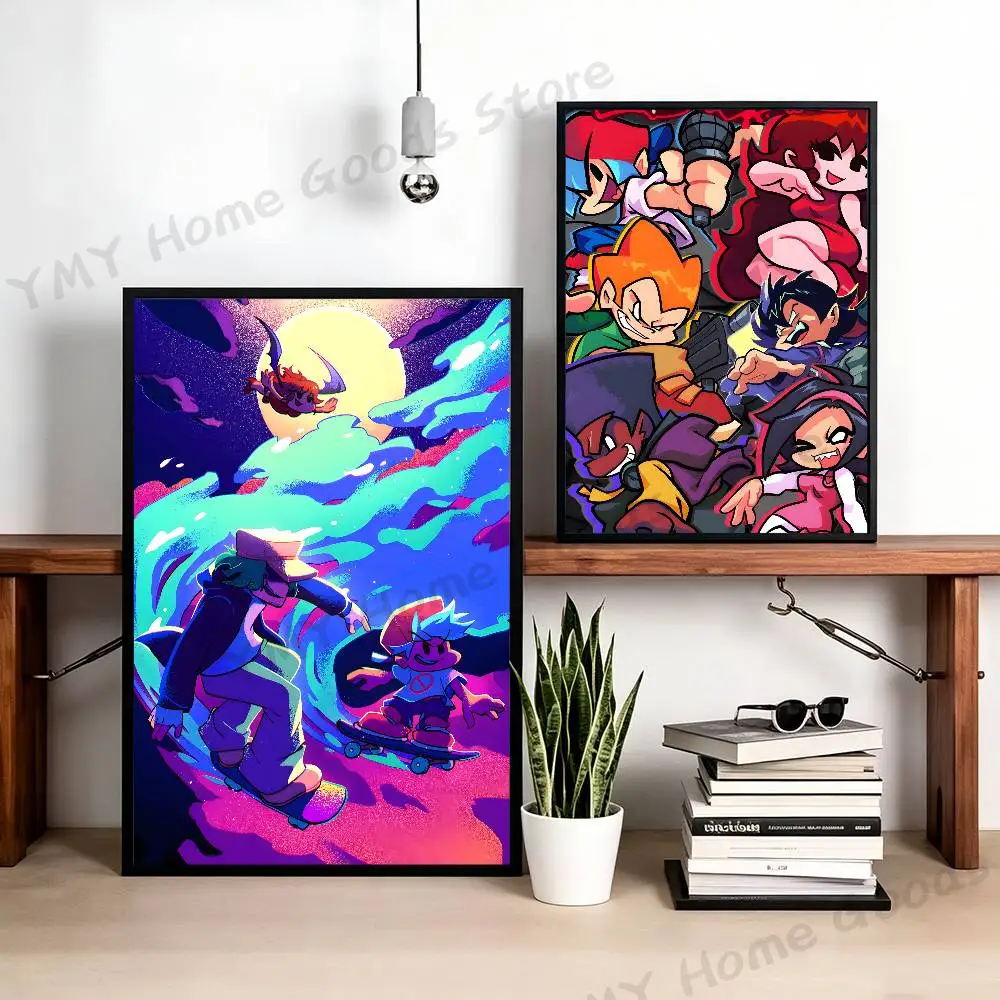F-Friday N-Night Funkin Poster HD Art Sticky Wall Waterproof For Bedroom Game Room Wall Home Decor Gifts