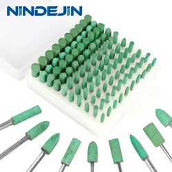Set di punte Abrasive per lucidatura elettrica da 100 pezzi Set di punte per molatura utensili rotanti abrasivi in pelle bovina con gambo da 1/8