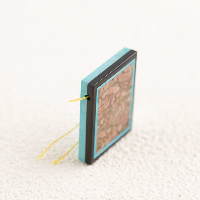 B&F Picture Pendant for Necklace Obsidian HowliteOcean Jasper—Handmade Jewelry Charm Gift Accessories 39x30x7mm 19.8g