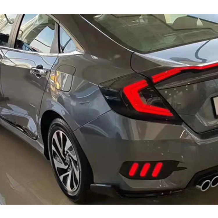 MOTION Luci posteriori per Honda Civic 10th Gen 2016-2020 Sedan Lampada posteriore a LED completa con indicatore di direzione sequenziale Luce di parcheggio