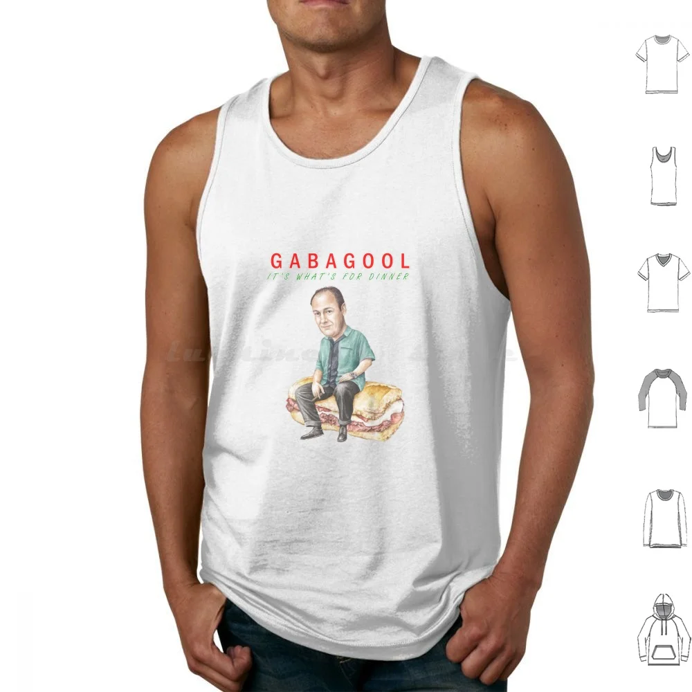 Gabagool It's What's For Dinner Tank Tops Print Cotton Gabagool Whats For Dinner Soprano Gangster Tony Mobster Italian