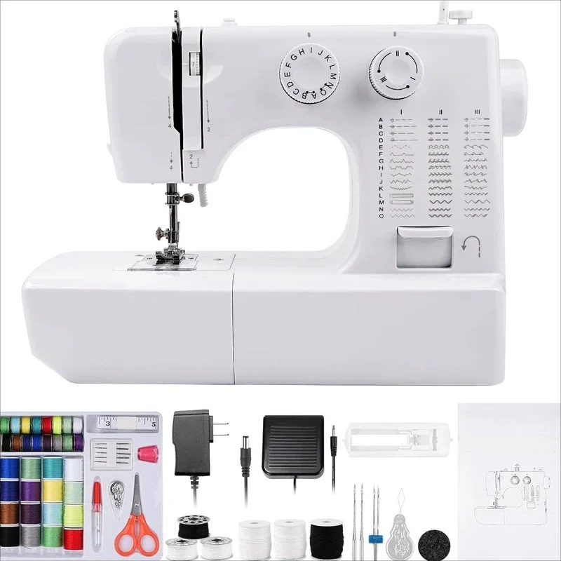 2025 cross-border new 818 household multi-functional double-needle mini sewing machine, edge lock nail buttonhole 45 line wholes