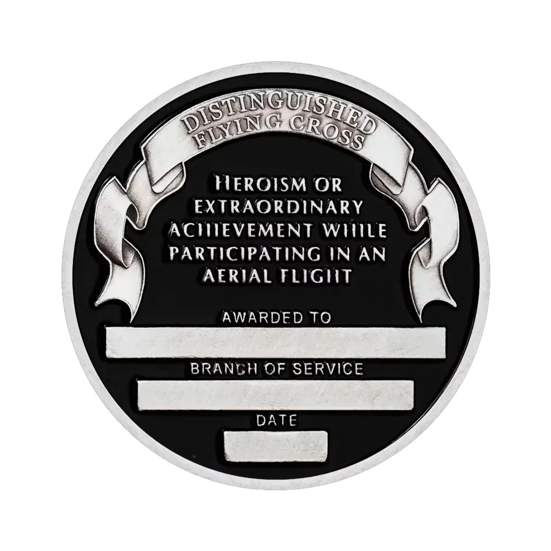 American Distinguished Flying Cross Souvenirs Coin Antique Silver Plated Military Fans Commemorative Coins
