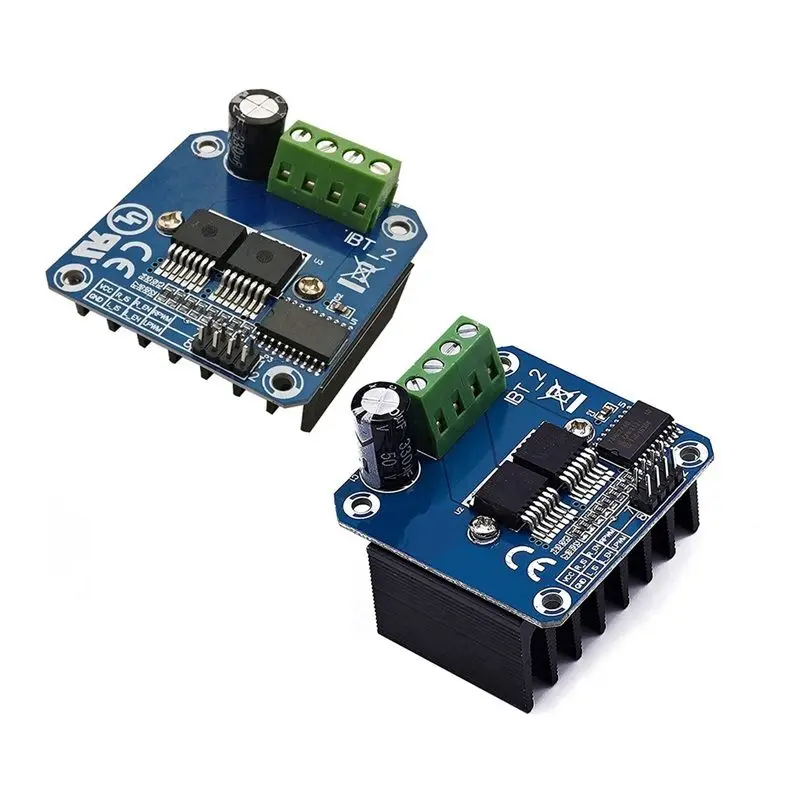 

A75Q-2Pcs BTS7960 43A Модуль драйвера двигателя высокой мощности для умных автомобилей, модуль драйвера для Arduino с ограничением тока