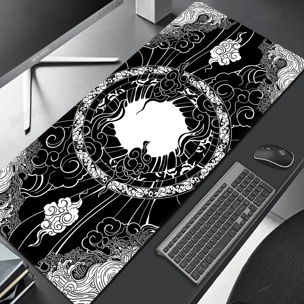 

Black White Mousepad Office Gamer Accessories 900*400mm Keyboard Mats XXL Pad on The Table Pc Mousepad Desk Mat Mouse Carpet