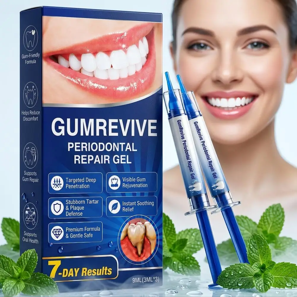 Gum Care Gel for Daily Oral Hygiene with Hyaluronic Acid Coenzyme Q10 Aloe Vera and Peppermint for Sensitive Gum Comfort