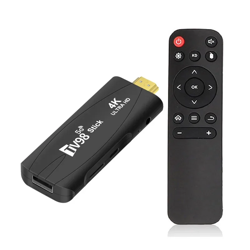 Smart TV Stick 4K HD TV98 Android 12.1 Smart TV Box 2.4G/5G WiFi H.265 HEVC Network Media Set Top Box Stick with Remote Control