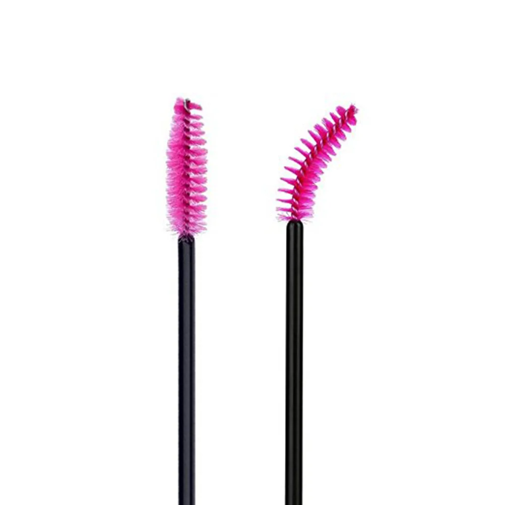 50 pezzi pennelli per ciglia premium bacchette per mascara usa e getta senza agglomeramento bacchette per mascara usa e getta rosa rossa spazzola per ciglia