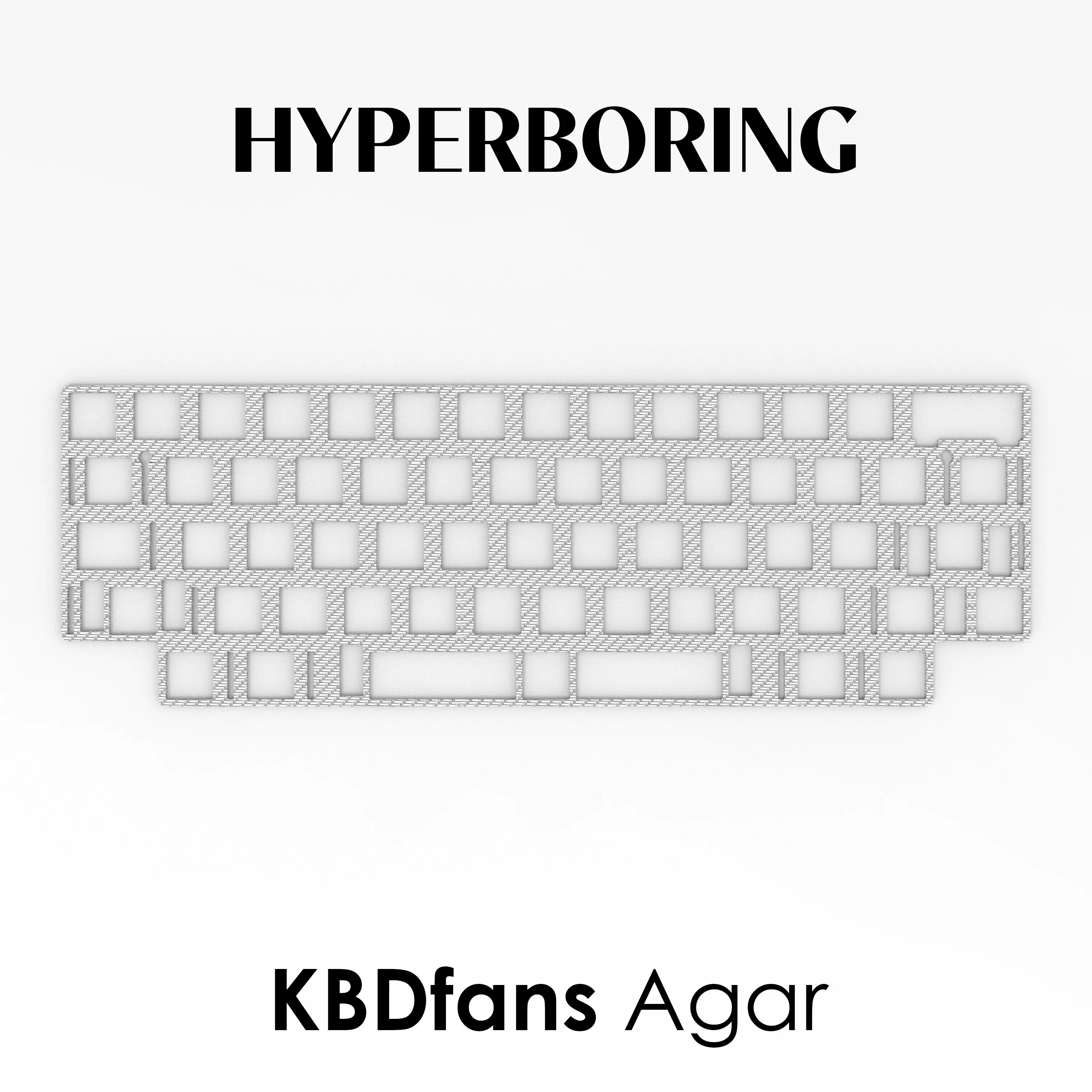 Dedicated Silver Carbon Fiber Plate designed for pcb mount stabilizer use for Agar keyboard