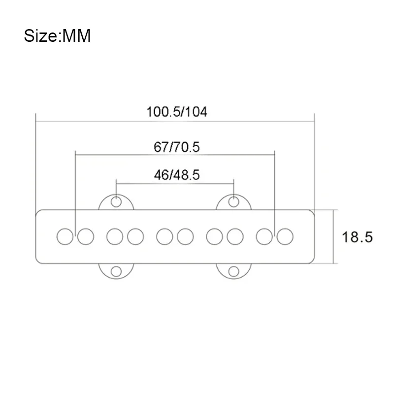 [Pickup DIY Kits] Alnico 5 5JB Pickup Kits- Fiber Bobbin/Alnico V Pole Piece/Waxed Cloth Cable for 5-String Jass Bass