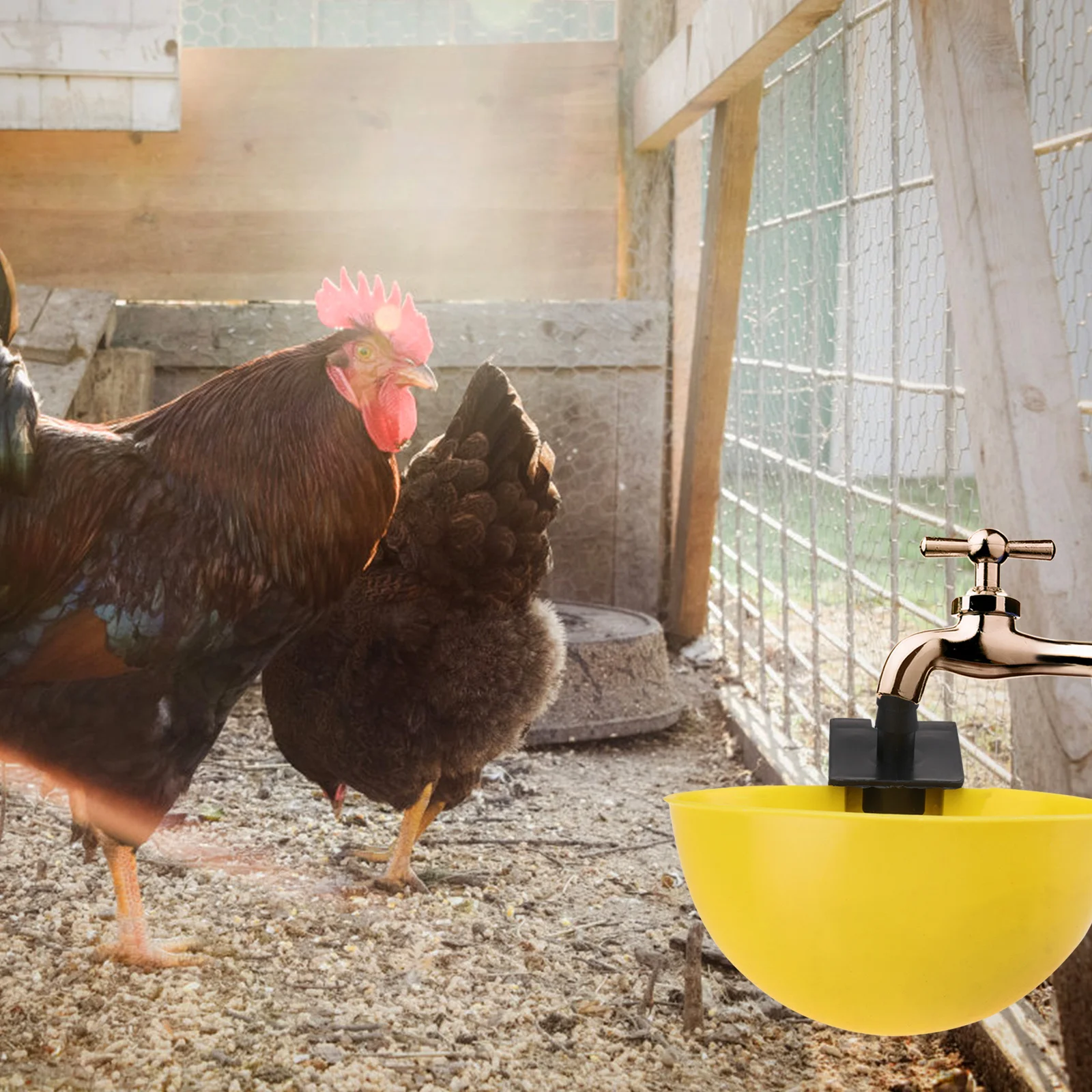 

15Pcs Chicken Automatic Waterer Professional Poultry Drinking Bowl Farm Pigeon Duck Goose Feeder Chicken Water Bowl