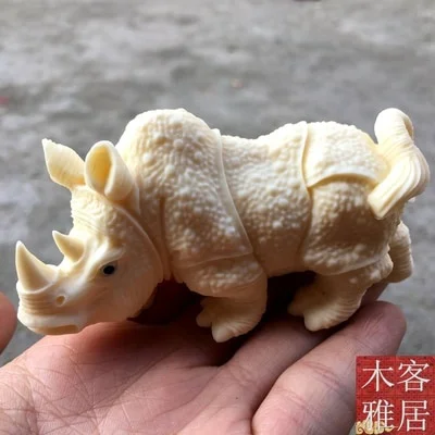 

Ivory Fruit Carving Crafts Animal Rhinoceros