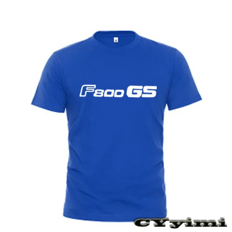 Camiseta de manga corta para hombre, camisa con logotipo, 100% algodón, cuello redondo, para verano, F800GS