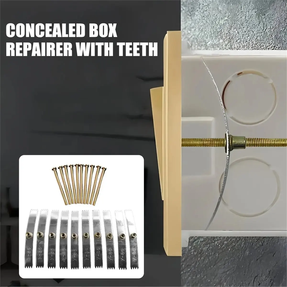 NEW Concealed Box Repair Tool 10 Pieces Tool Junction Box Repairer with Teeth for Household Renovation Wiring Maintenance