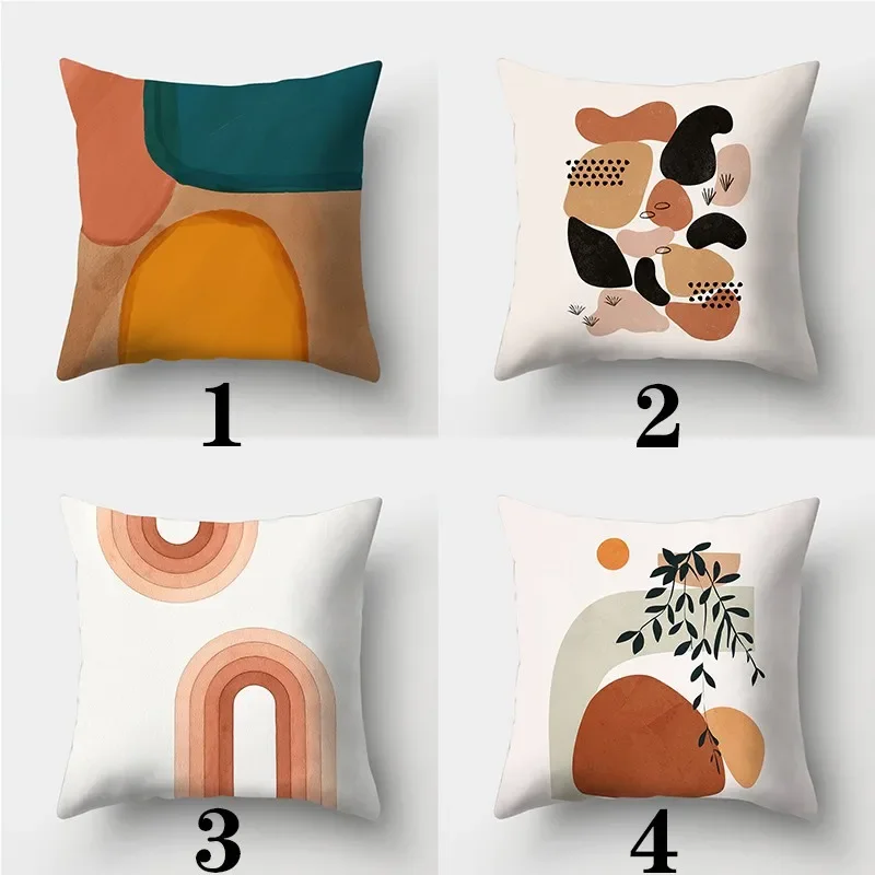 Art Drawing Style Pillowcase Square Sofa Abstract Main Image Cushion Cover