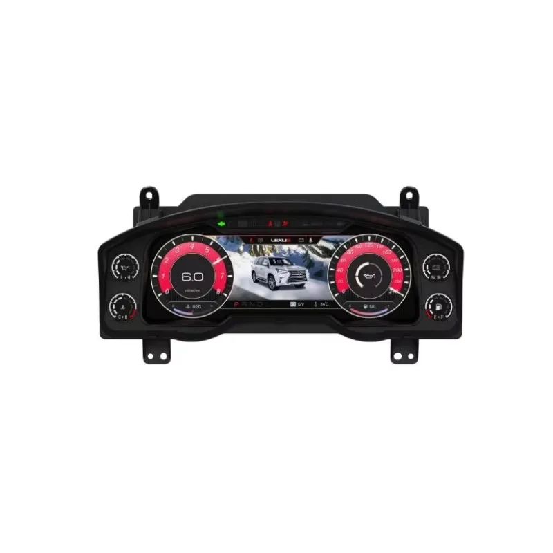 JT 12.3 Inch Car Digital Dashboard LCD Instrument Panel Speedometer Car Cluster with Linux System For 2008-2015 Lexus For LX570