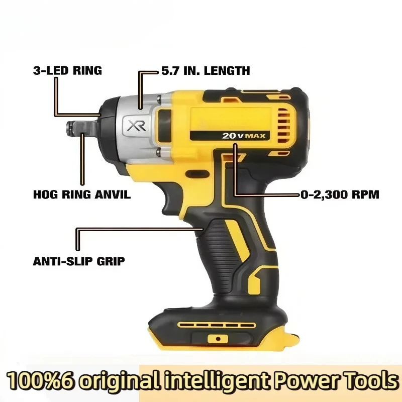 フィットデウォルト DCF880 リチウム電池ブラシレスインパクトレンチ取り外し可能なタイヤ高トルク高速強力な分解ツール