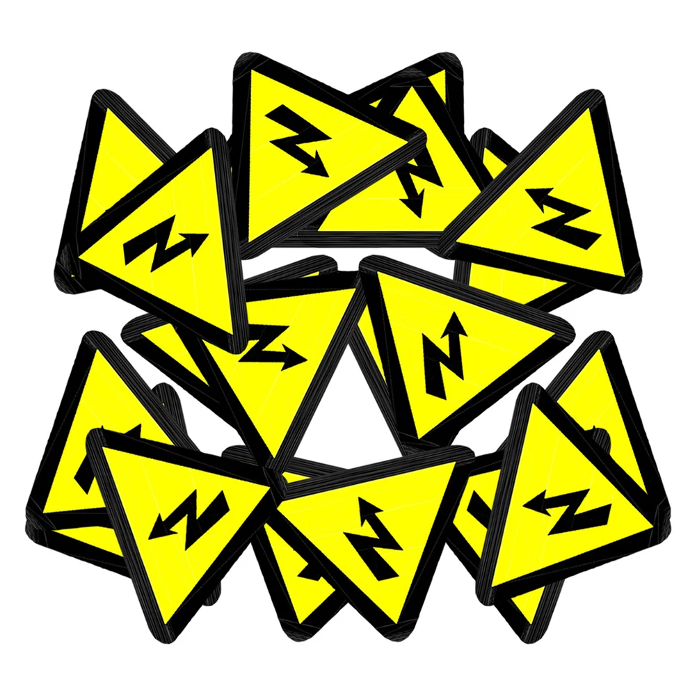 50 Pcs High Voltage Stickers Label Static Electricity Warning Meter Box Caution Yellow