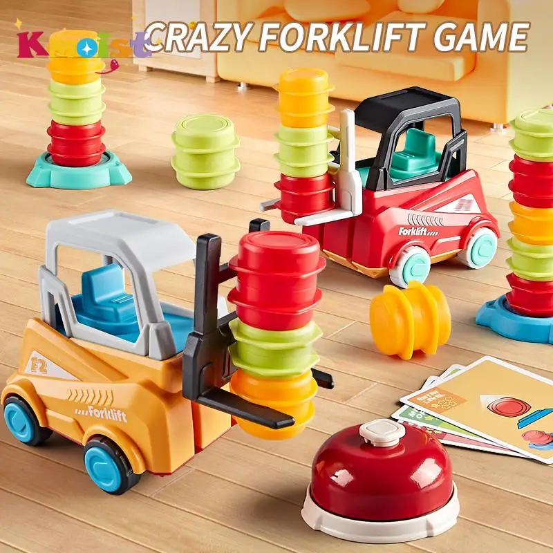 Montessori Early Educational Stacking Game Toy Car Set Kids Engineering Truck Forklift Color Cognition Learning Education Toys