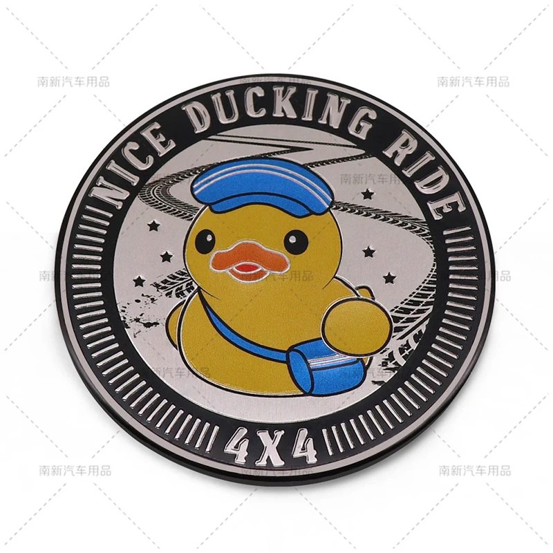 3D Aluminium Duck 4X4 Rated Logo Car Decals Emblem Badge Sticker For Jeep Wrangler Grand Cherokee Patriot Auto Body Styling