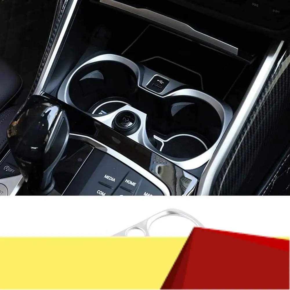 

Car Interior Central Water Cup Holder Frame Trim For BMW G20 G28 2019+-M53K