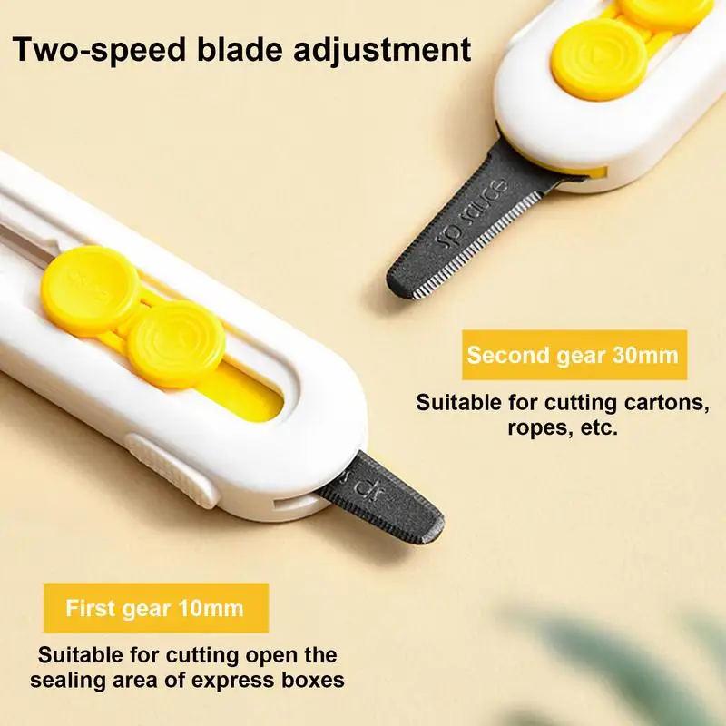 Portable Box Cutter Mini Magnetic Box Cutter Cartons Box Opener Razors Mini Retractable Knife Box For Opening Packages Cartons