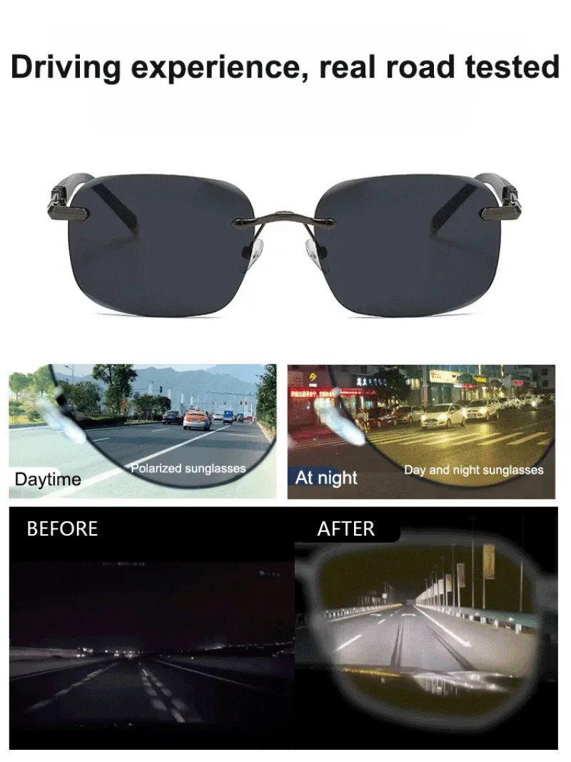 نظارات شمسية مستقطبة عالية الدقة للحماية من الأشعة فوق البنفسجية للرجال