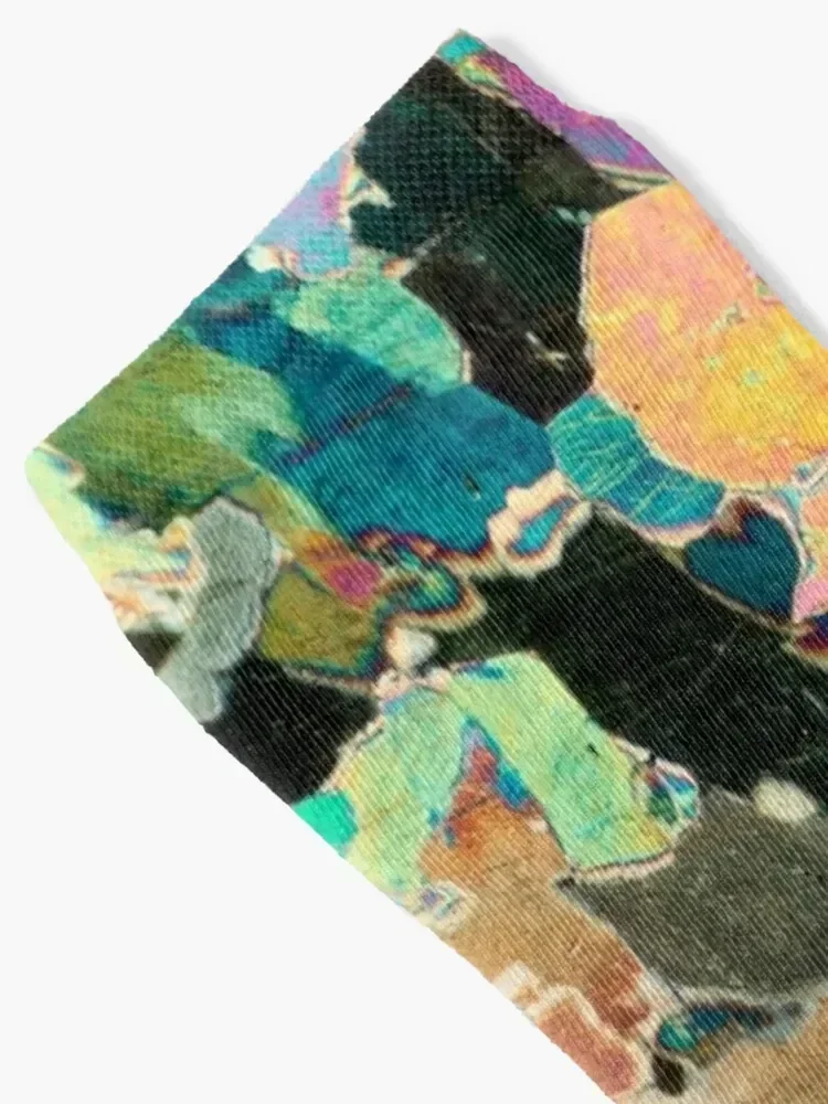 Lewisian Gneiss (Hornblendite from Avernish, Scotland), Rock Thin Section Microscope Photo Geology Gift Socks