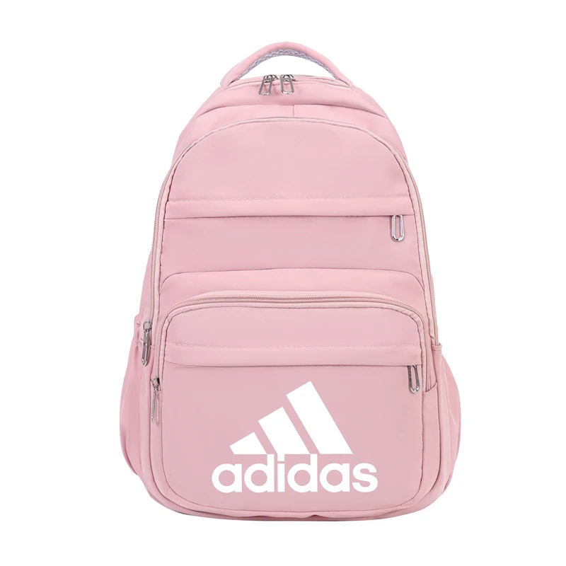 

Adidas Women and Men Pink Color Zipper Casual Sport Large Capacity School Bag - Backpacks - Dual Shoulder Bag WX-AD-98386