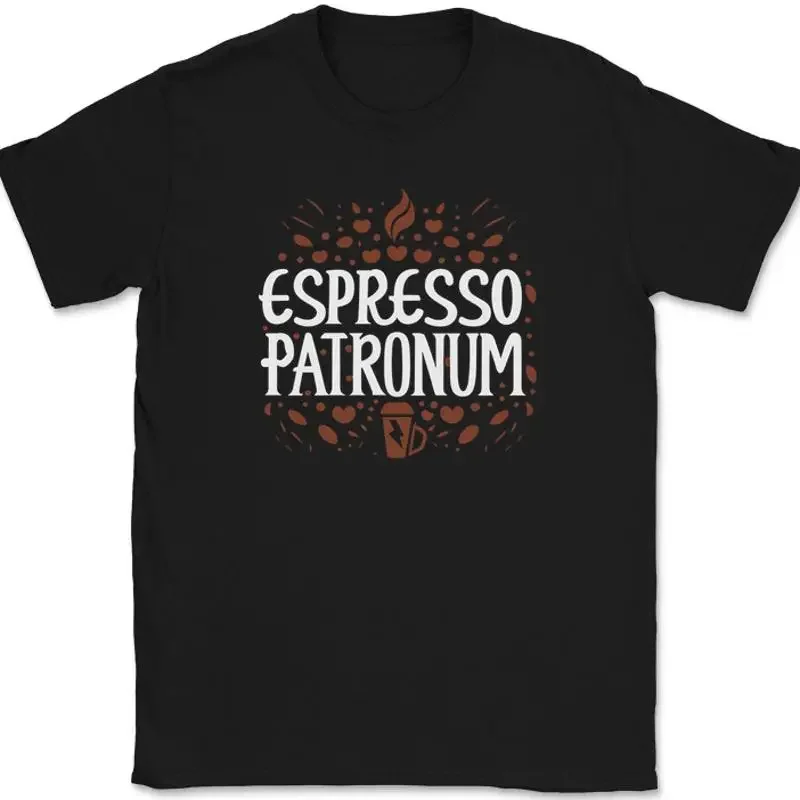 Espresso Patronum T-Shirt Funny Coffee Office Wizard Fantasy Humor Tee