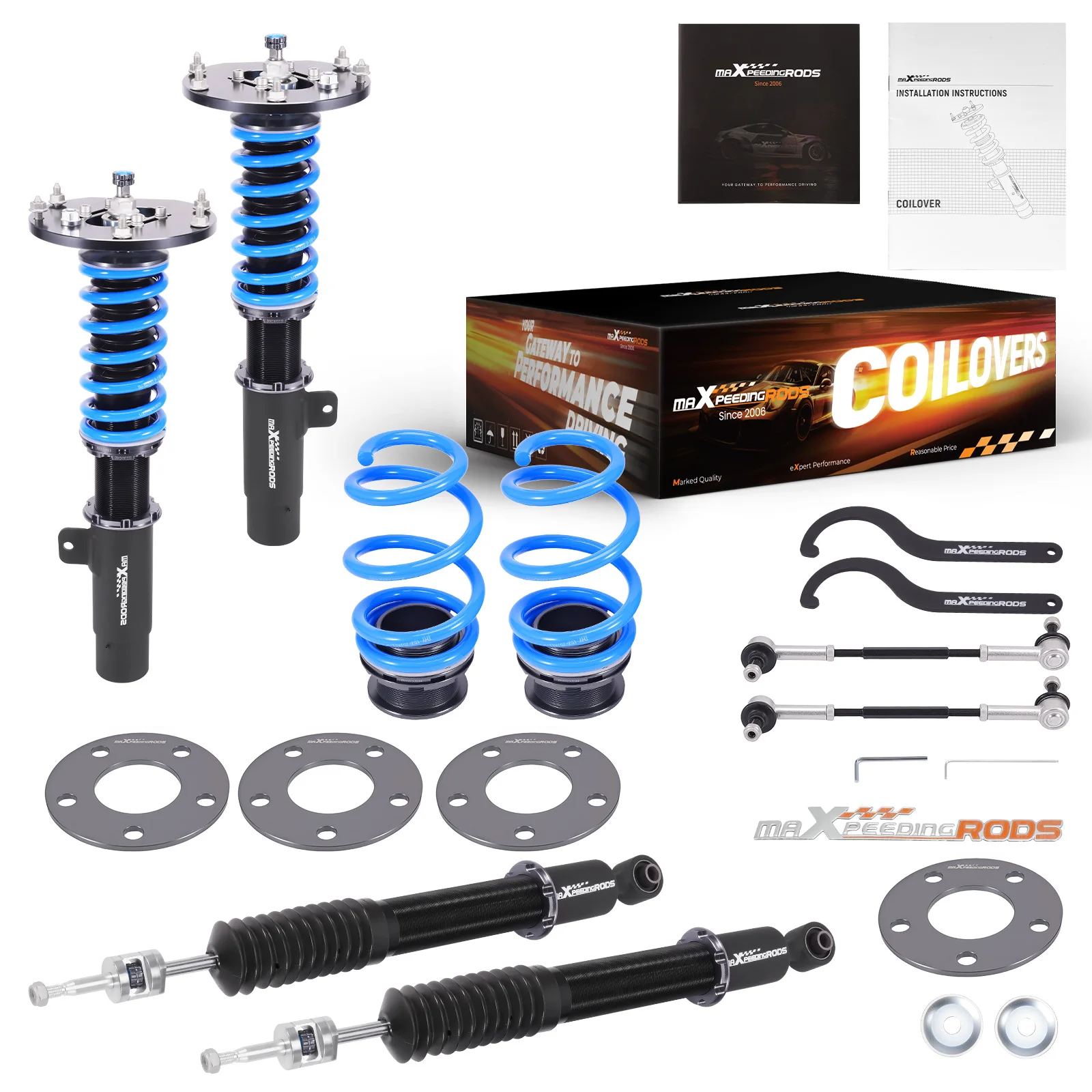 

24 Level Adjustable Coilovers Shocks Struts For Mini Clubman F54 2016-2024