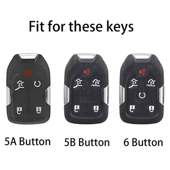 適用於雪佛蘭 Silverado、Suburban、Tahoe 和 GMC Yukon、Sierra、Acadia、Terrain 的 5/6 鍵汽車遙控鑰匙套 TPU 外殼 10 最佳銷售 2008年雪佛蘭Tahoe - №8