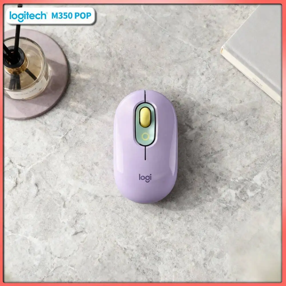 Logitech   POP Mouse High-Precision 1000 DPI Bluetooth USB Silent Touch for Lenovo ThinkPad X1 Yoga Laptop Use