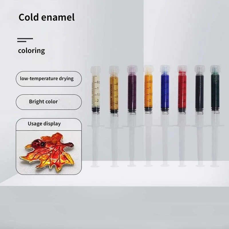 Cold Enamel/DIY Rings Necklace Pendants Silver Jewelry Low-temperature Hand-painted Enamel Jewelry Coloring Natural Drying