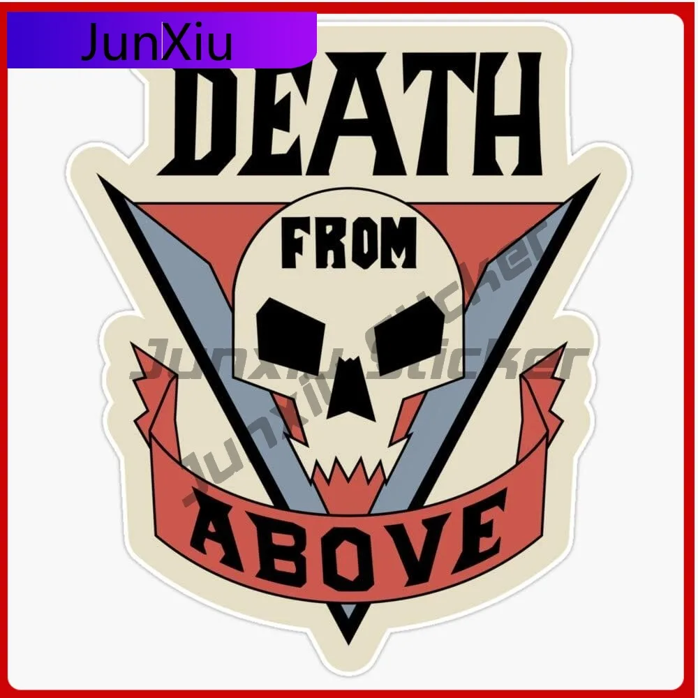 

Death From Above Vinyl Sticker Waterproof Decal Car Laptop Wall Window Bumper Sticker Diy Glass Can Bottle Waterproof Decals Suv