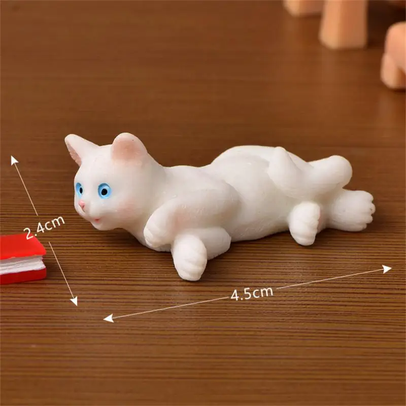 Cute Cat Stool Ornament For Kids Children Baby Garden Kitten Ornament Gift Room Decoration Toy Miniature Figurines Home Decor images - 6