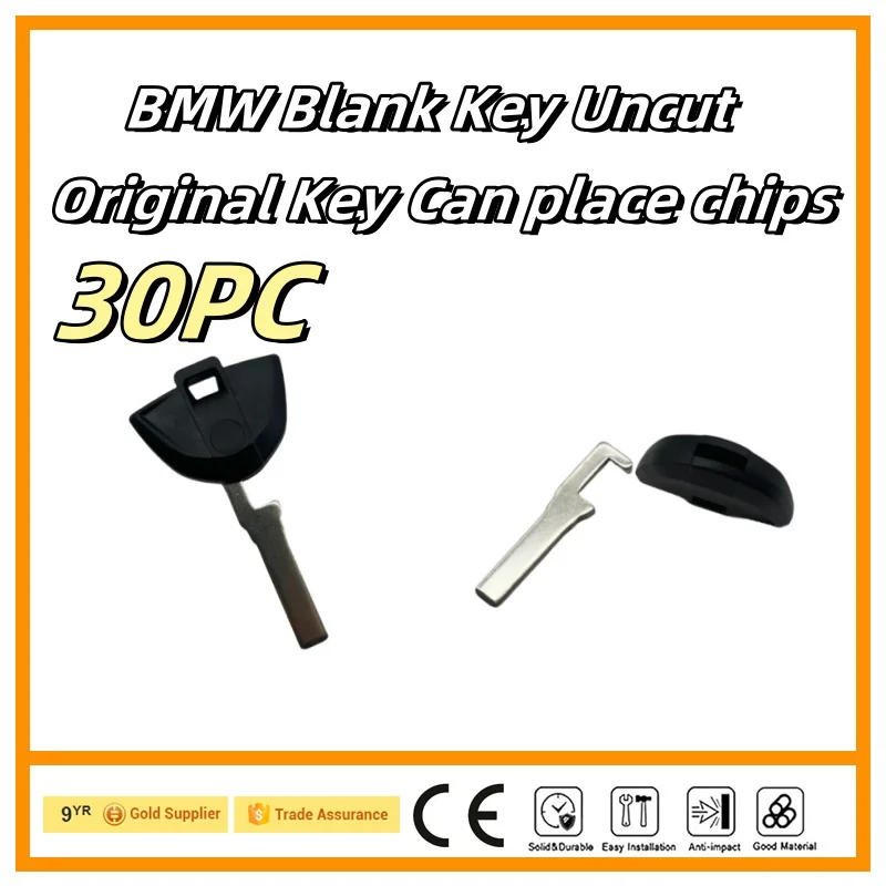 30PCoriginal key For BMW 750GS F850GS/GT ADV R1200R R1200GS BlankKey Motorcycle Replace Uncut Keys can be placed anti-theft chip