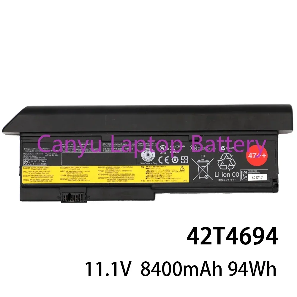 2024 New 42T4694   11.1V for Lenovo 42T4542 42T4647 42T4648 42T4649 42T4650 42T4696 42T4823 42T4825 42T4837 Laptop battery