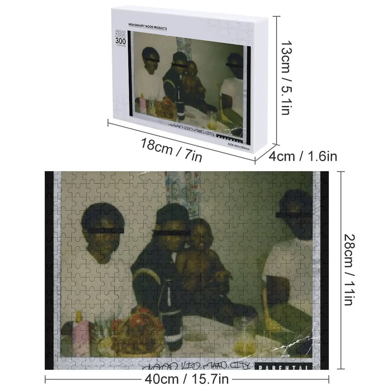 Giocattolo per bambini con puzzle vintage Old Vibe con puzzle fotografico personalizzato