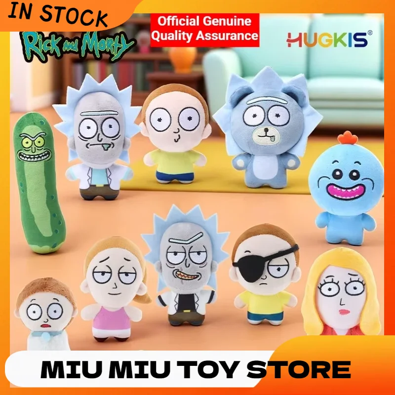 HUGKIS Rick And Morty Pickle Rick Plüsch-Anhänger Stoffpuppe Cartoon-Charakter Spielzeug Taschendekoration Sammlerstück Geschenk für Erwachsene Fans