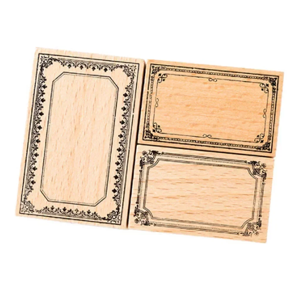 Take Your Crafts to New Heights with Wood Rubber Stamps Detailed Engraving Fresh and Retro Style 4 Stamps in a Pack