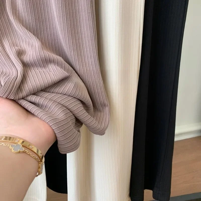 Loose Straight Leg Copper Ammonia Fiber Wide Leg Pants Casual Men's Autumn Winter Drapey Loose Fit Long Trousers Casual Pants