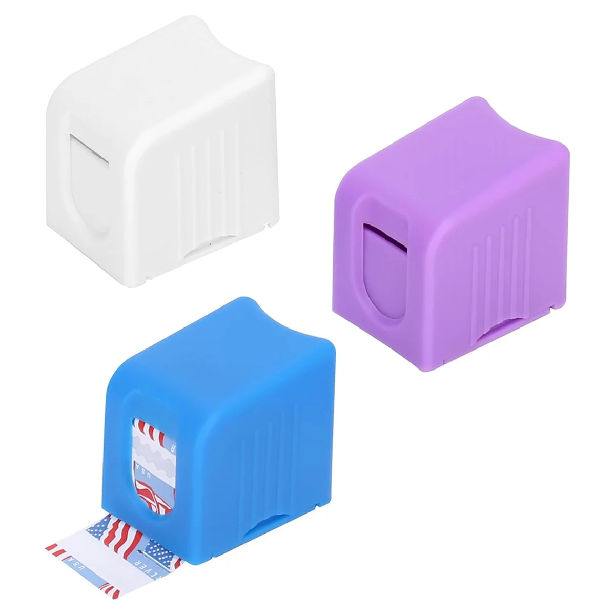 3 Pack Stamp Roll Dispenser Stamps Postage Forever Roll of 100 3 Colors of Holder for Stamps Stamp Dispenser