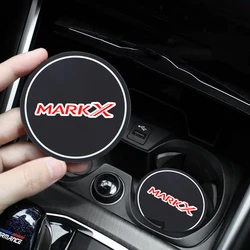 2 pcs Anti-slip Car Coaster Water Cup Bottle Holder Silica Gel Mat Auto Interior Decoration Accessory For Toyota MARKX MARK-X